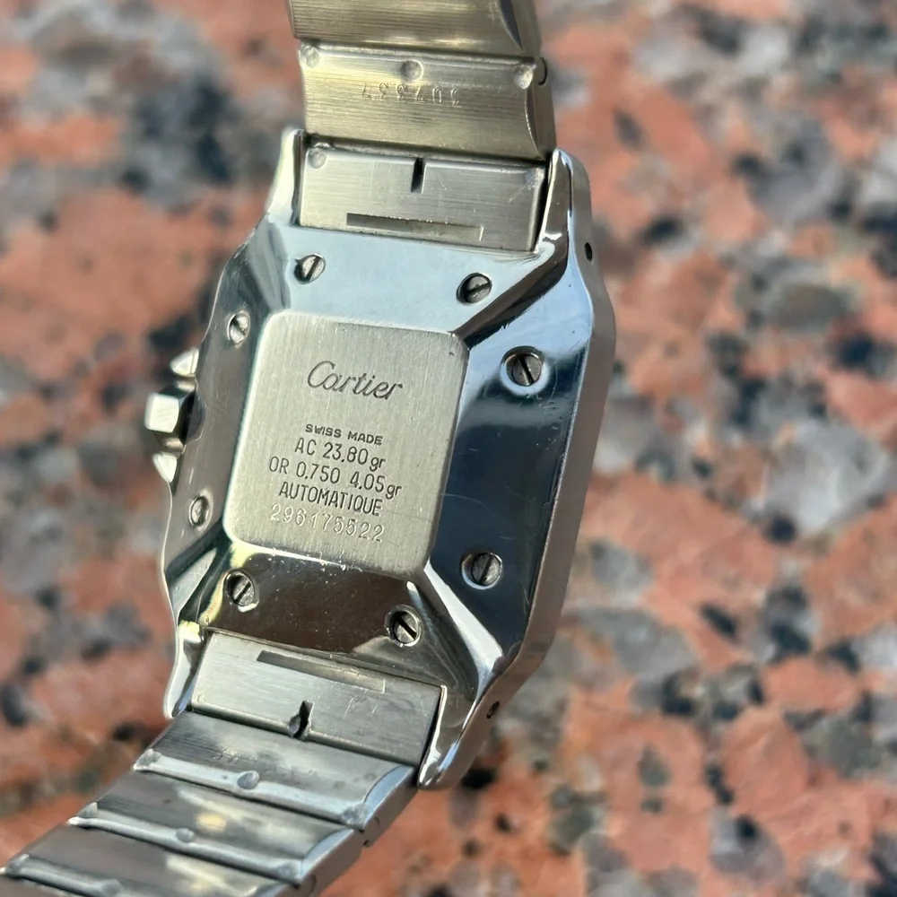 Cartier santos Carree 2961 Automatic two tone watch - Picture 10 of 15